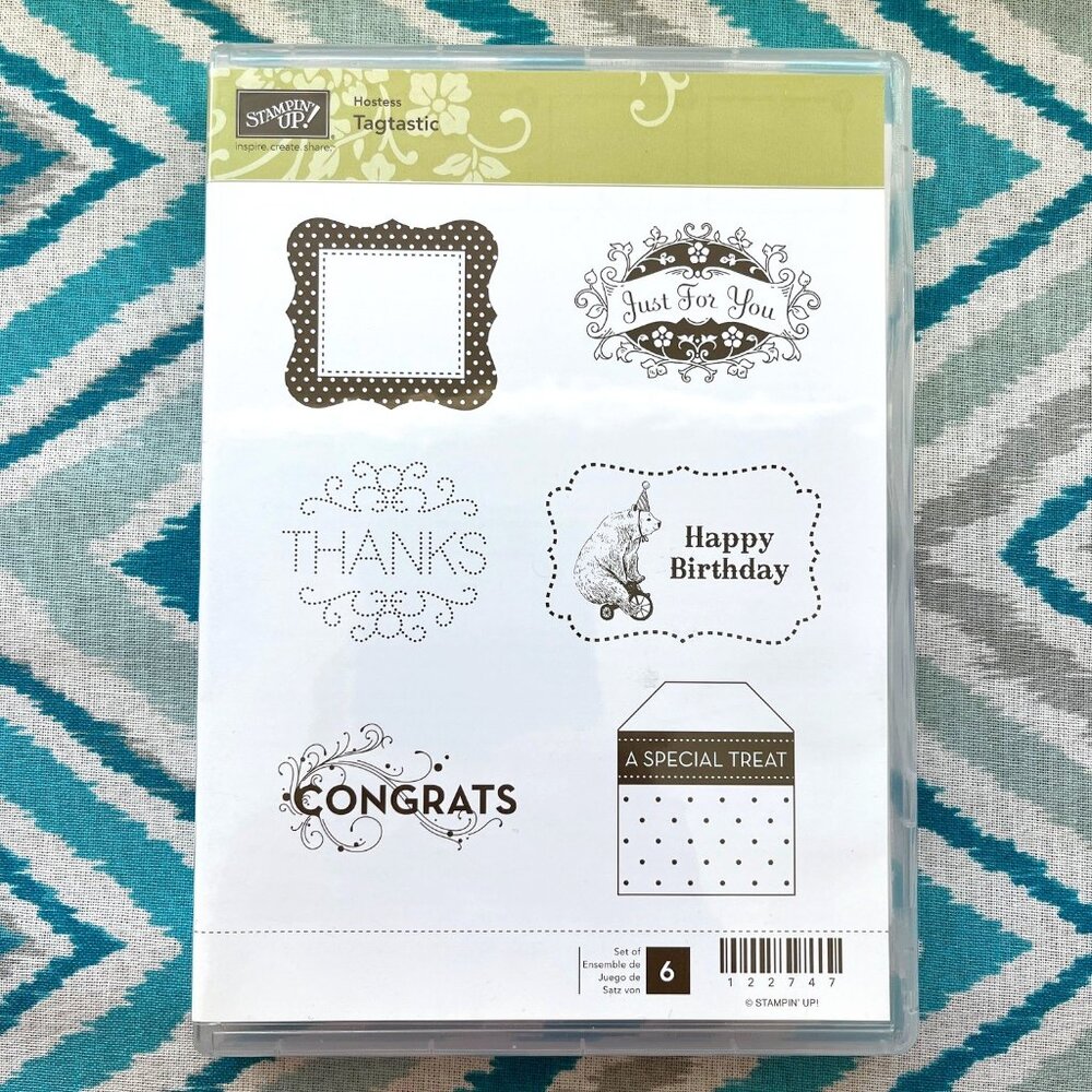 Stampin' Up! Tagtastic Clear Cling Mount Stamps, Set of 6, Hostess Set